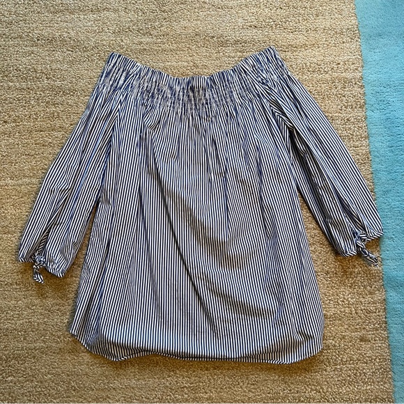 Tuckernuck Do+Be Off the Shoulder Stripe Blouse - Picture 3 of 5